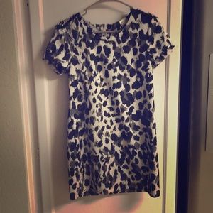 Divided H&M Black Gray Spot Zipper-Back Blouse 6